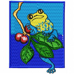 Frogs Embroidery Design 1